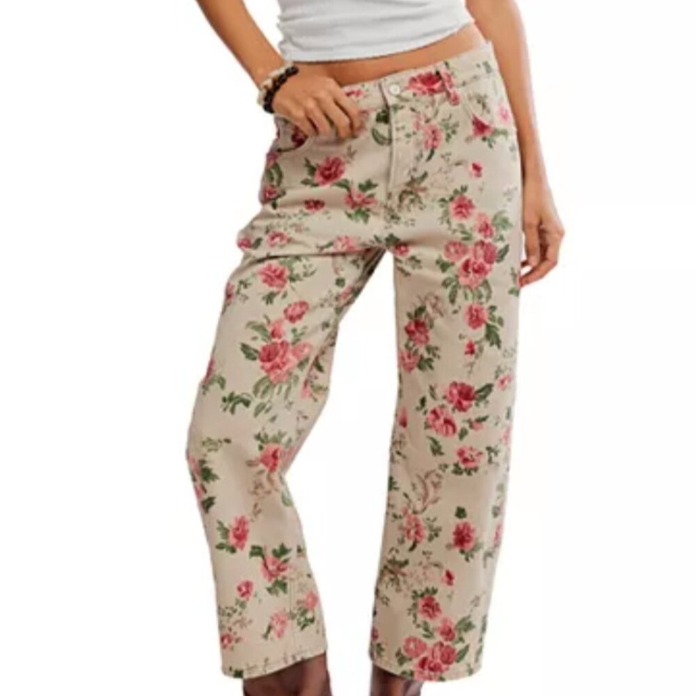 Free people Wallpaper Floral jeans